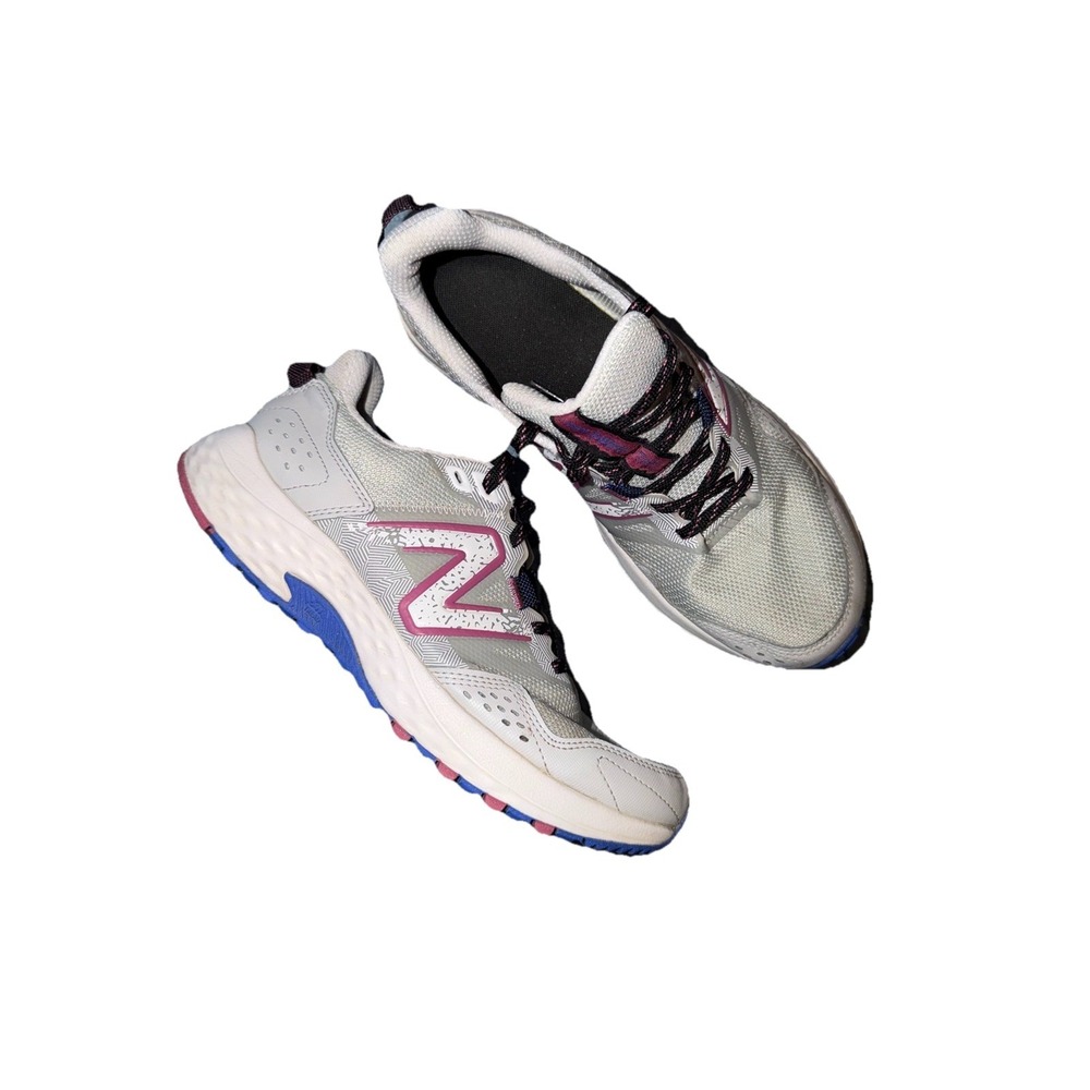 New Balance 410v8 Trail Running Women 8.5 B Grey Blue WT410LR8